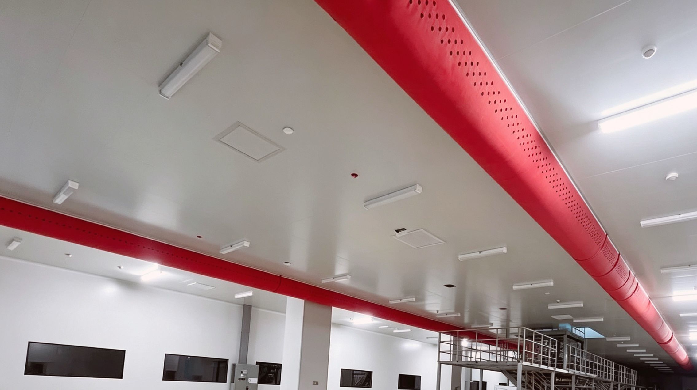 Fabric air duct at an application site